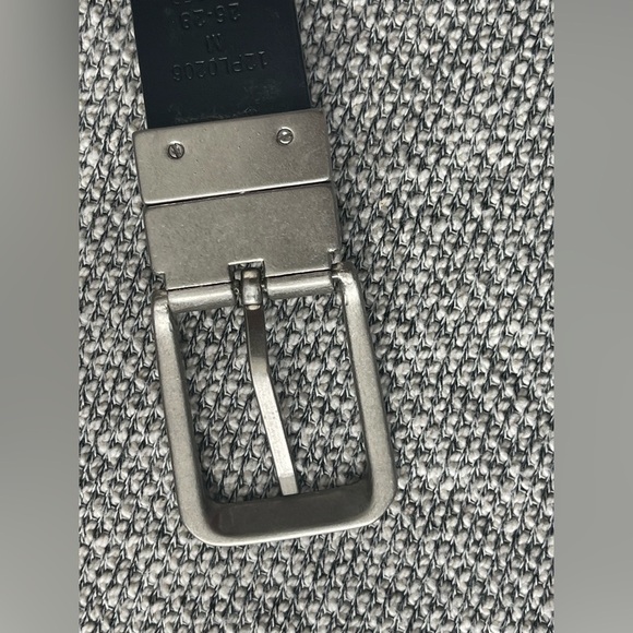 Tony Hawk Black and SilverBonded Leather Belt with Embossed Design - Picture 9 of 16